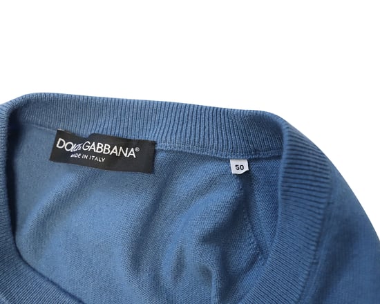 Dolce & Gabbana V-hals trui in blauw kasjmier - Image 5