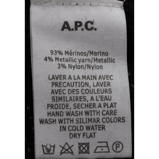 A.P.C. Glittrig knappprydd tröja i svart merinoull - Image 5