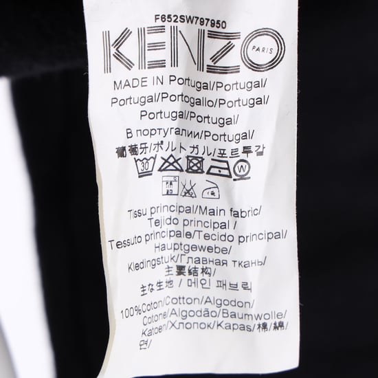 Kenzo Rundhalsad Tröja Med Broderad Logotyp I Svart Bomull - Image 5