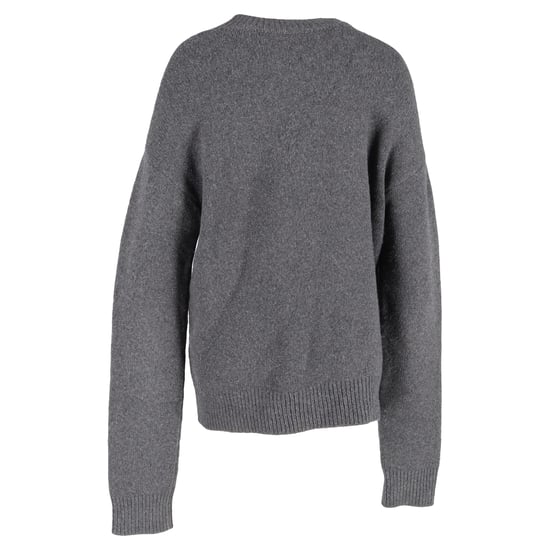 Balenciaga Stickad Rundkragetröja i Grå Ull - Image 3