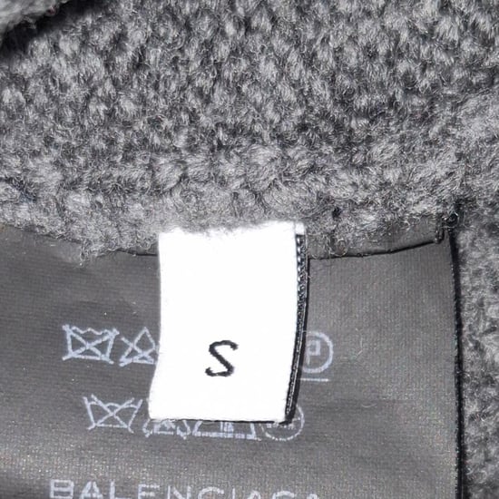 Balenciaga Stickad Rundkragetröja i Grå Ull - Image 4