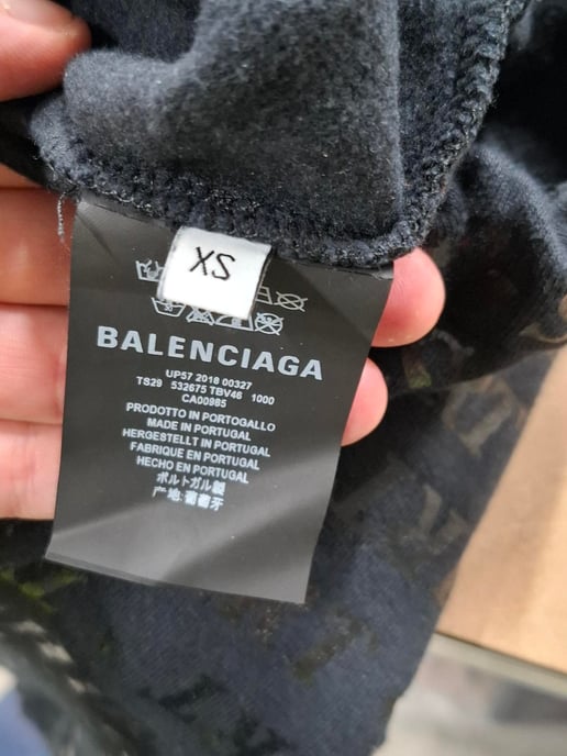 Balenciaga T-shirt met all-over print, trui in zwart katoen - Image 6
