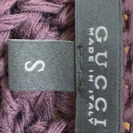Gucci Crochet Knitted Sweater in Purple Cotton - Image 6