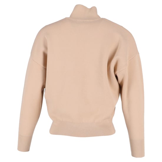 Sandro Paris geborduurde trui met halve rits in beige katoen - Image 3