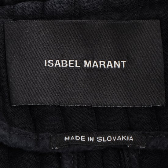 Isabel Marant jacka med läderbälte i svart bomull - Image 4