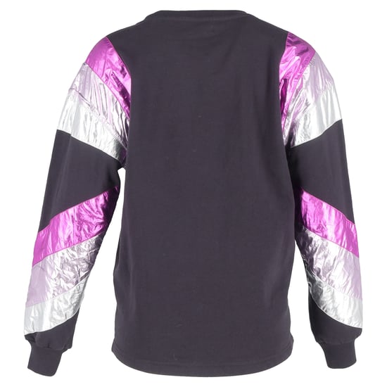 Isabel Marant Menji metallic randig sweatshirt i blekt svart bomull - Image 3