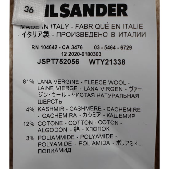 Jil Sander Knitted Mock-neck Open Back Sweater in Cream Wool - Image 5