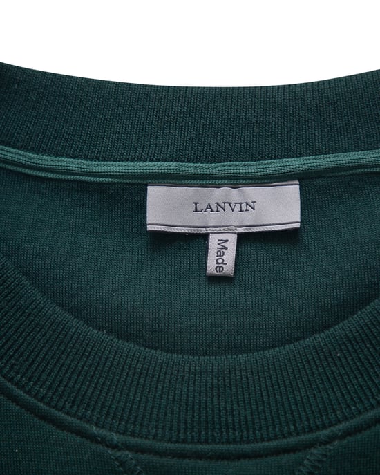 Lanvin Chain Stitch Sweater in Green Wool - Image 4