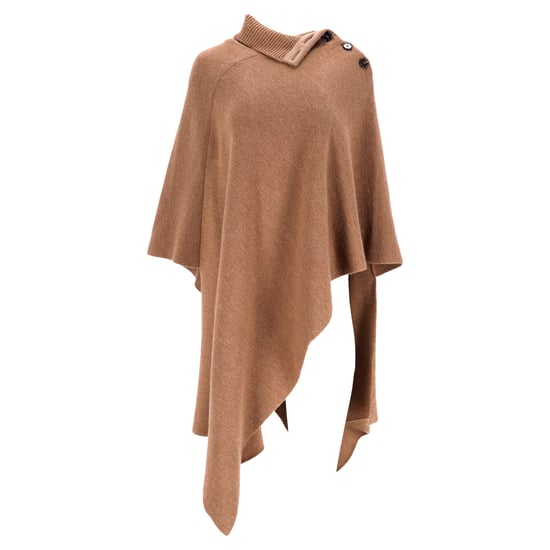 Chloé gebreide cape met knoopjes in bruine wol - Image 1