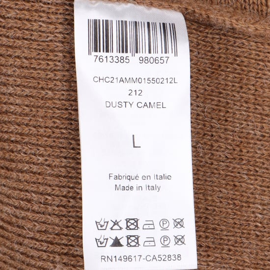 Chloé gebreide cape met knoopjes in bruine wol - Image 5