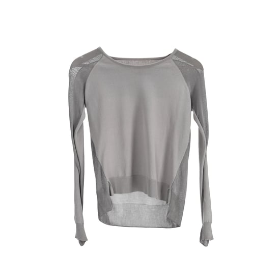 MM6 by Maison Margiela Sweater in Grey Cotton - Image 1