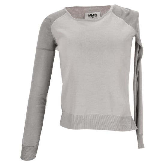 MM6 by Maison Margiela Sweater in Grey Cotton - Image 3