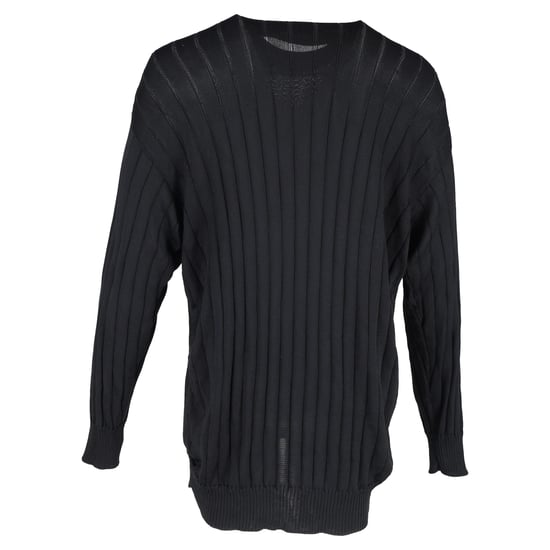 Balenciaga – Svart sidentröja med polotröja i överdimensionerad modell - Image 3