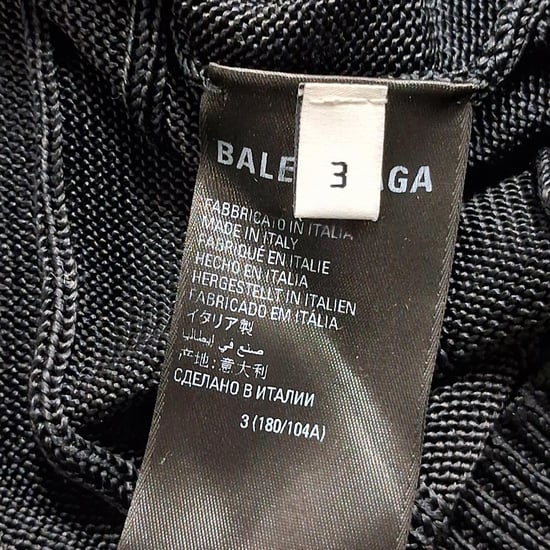 Balenciaga – Svart sidentröja med polotröja i överdimensionerad modell - Image 6