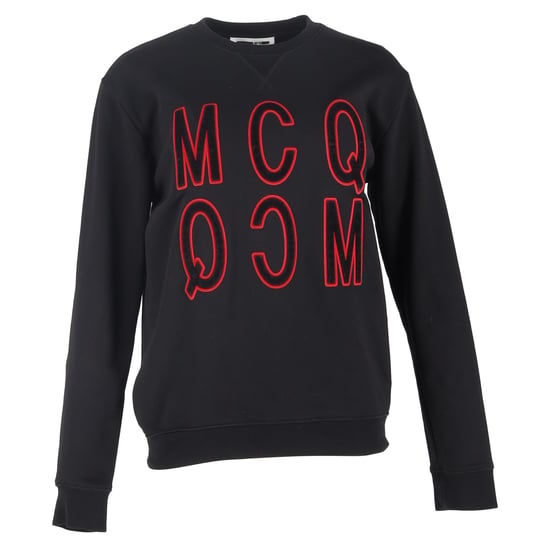 MCQ fluwelen trui met logo in zwart katoen - Image 2