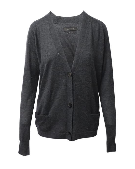 Isabel Marant kofta i mörkgrå kashmir - Image 1