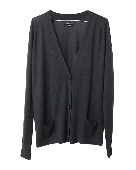 Isabel Marant kofta i mörkgrå kashmir - Image 4
