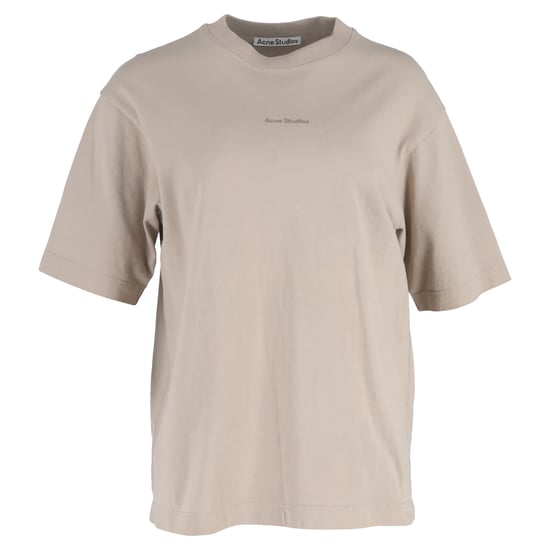Acne Studios logo T-shirt in beige katoen - Image 1