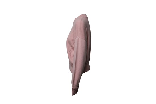 Alexander Wang trui met kristallen manchetten in roze wol - Image 2