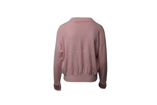 Alexander Wang trui met kristallen manchetten in roze wol - Image 3