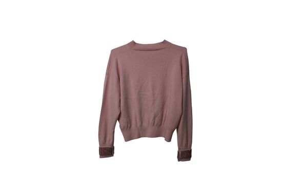Alexander Wang trui met kristallen manchetten in roze wol - Image 4