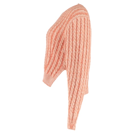 Chloe Chunky Knit Sweater in Coral Virgin Wool - Image 2