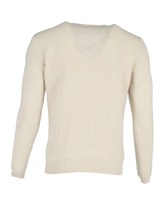 A.P.C. Rundkragetröja i krämfärgad ull - Image 3