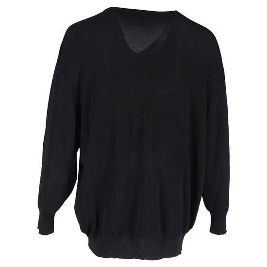 Balenciaga V-neck Sweater in Black Viscose - Image 3