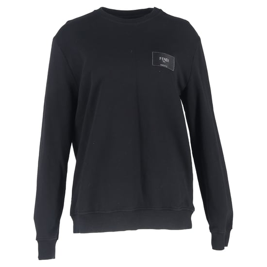 Fendi sweatshirt met ronde hals in zwart katoen - Image 1
