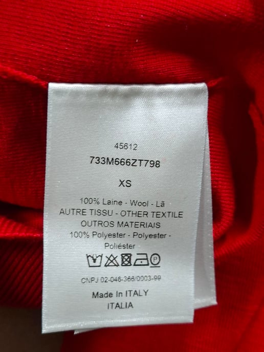 Dior Turtleneck Sweater in Red Wool - Image 5