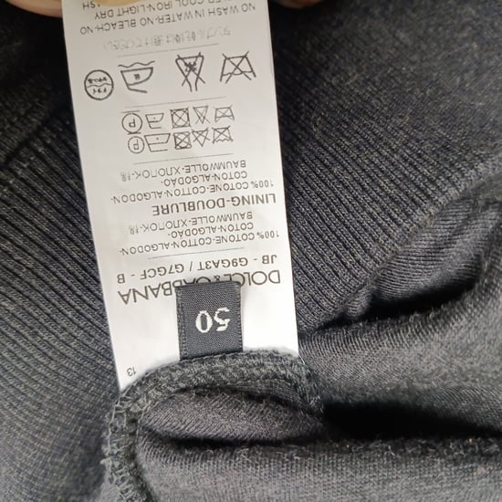 Dolce & Gabbana Tigerbroderad huvtröja i grå bomull - Image 4