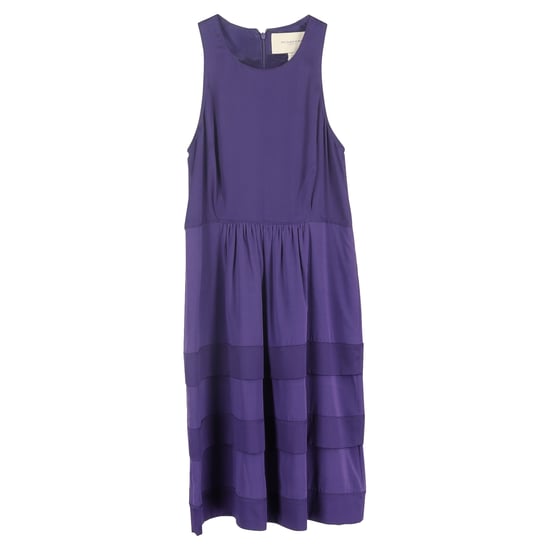 Burberry gelaagde midi-jurk in paarse viscose - Image 1