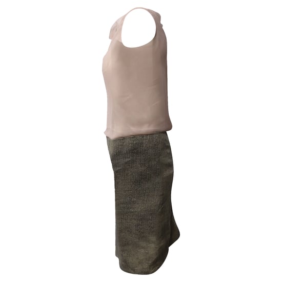 Roland Mouret Cowl-klänning i rosa chiffong - Image 2