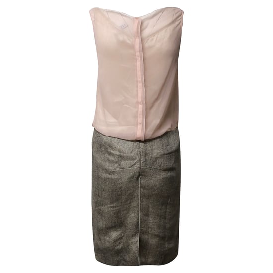 Roland Mouret Cowl-klänning i rosa chiffong - Image 3