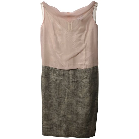 Roland Mouret Cowl-klänning i rosa chiffong - Image 5