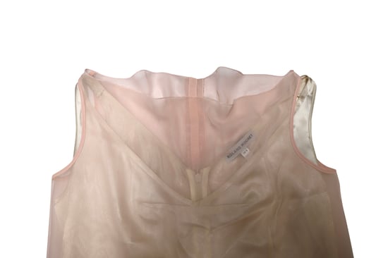 Roland Mouret Cowl-klänning i rosa chiffong - Image 6