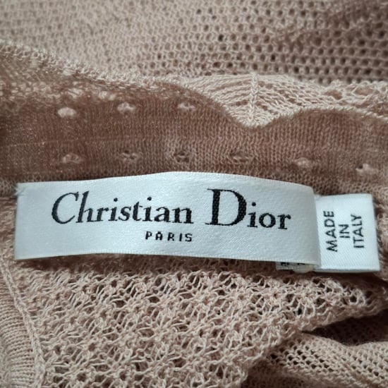 Dior Stickad Långärmad Miniklänning med Underkjol i Rosa Viskos - Image 3