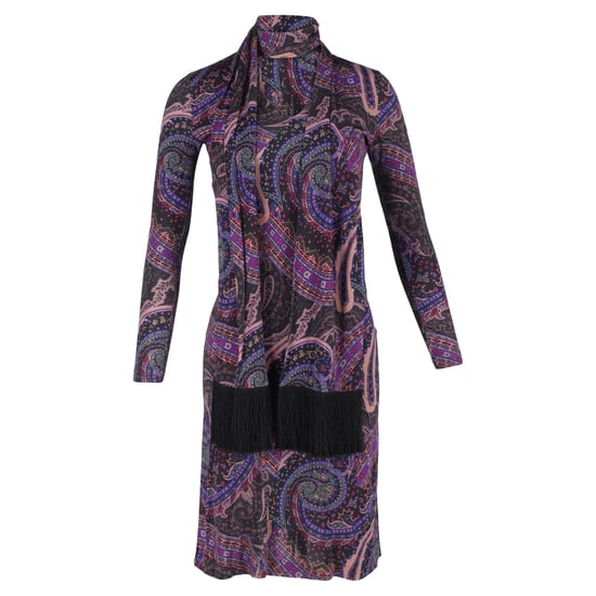 Etro Paisley Print Dress w/ Scarf in Purple Polyester - Image 1