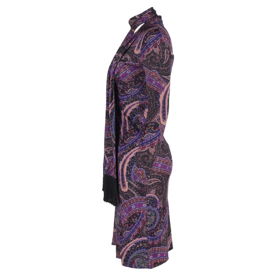 Etro Paisley Print Dress w/ Scarf in Purple Polyester - Image 2