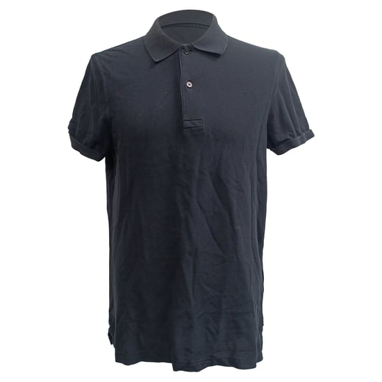 Tom Ford Short Sleeve Polo Shirt in Black Cotton - Image 1