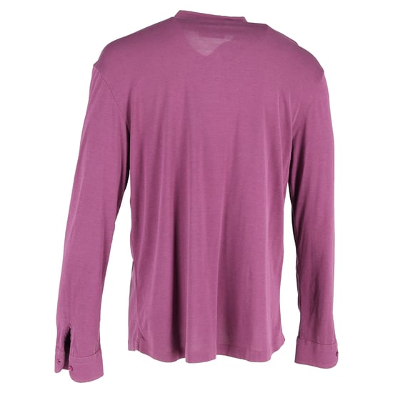 Loro Piana långärmad pikétröja i lila bomull - Image 3
