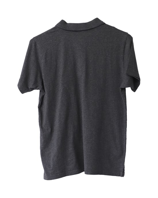 A.P.C.-logotypbroderad pikétröja i grå bomull - Image 2
