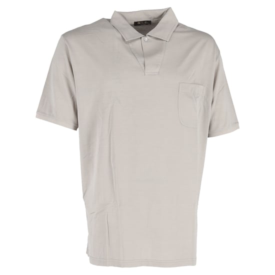 Loro Piana pikétröja i grå bomull - Image 1