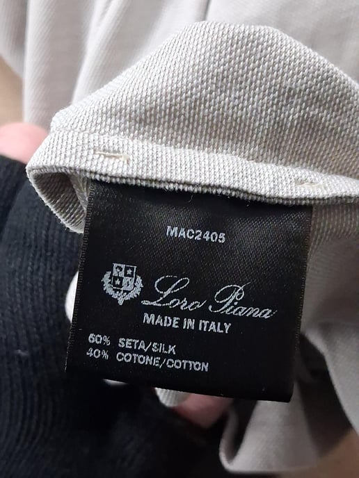Loro Piana pikétröja i grå bomull - Image 5