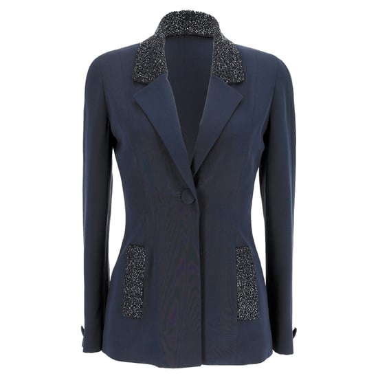 Rochas Embellished Blazer in Navy Blue Polyester - Image 1