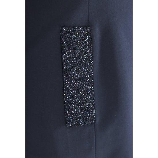 Rochas Embellished Blazer in Navy Blue Polyester - Image 5