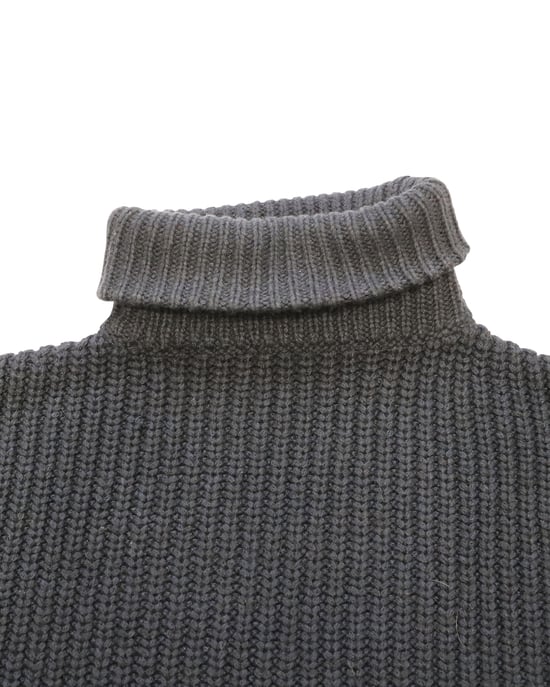 Zadig & Voltaire Turtleneck Knitted Sweater in Navy Blue Acrylic - Image 4