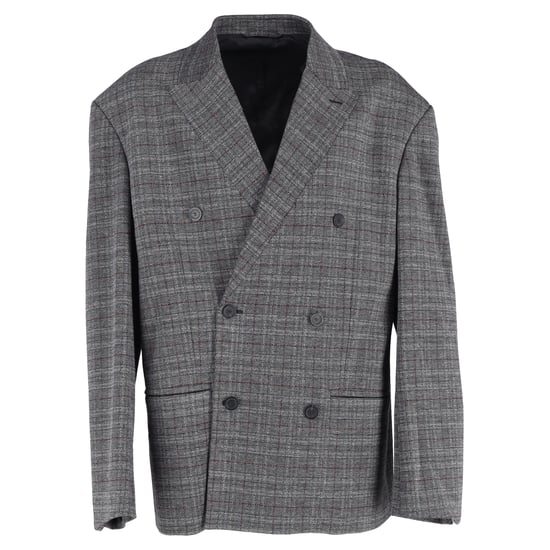 Balenciaga Double-Breasted Oversized geruite blazer in grijze viscose - Image 1