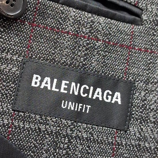 Balenciaga Double-Breasted Oversized geruite blazer in grijze viscose - Image 4