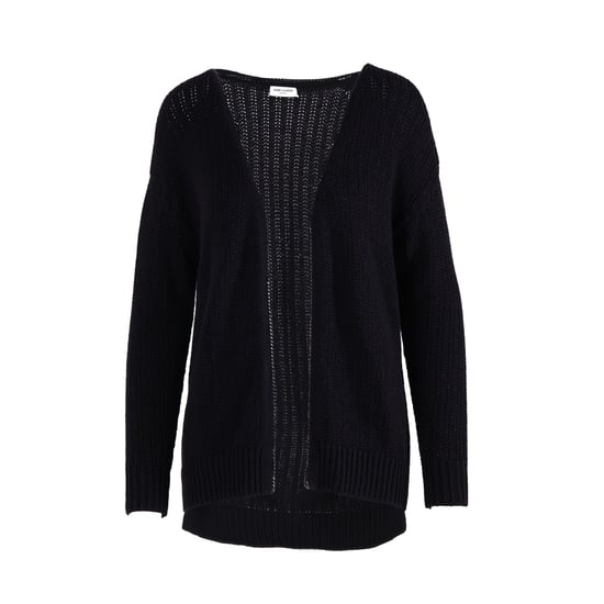 Saint Laurent lange collegecardigan met zwarte kettingdetails - jaren 2010 - Image 1